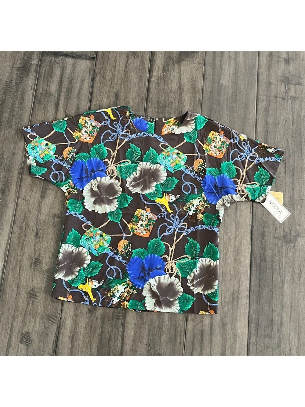 Vintage Nicola Hawaiian Floral Shirt - Size Large
